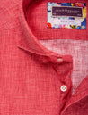 London Red Linen Slim Fit Shirt