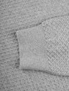 GANT Grey Melange Cotton Texture Half-Zip Sweater