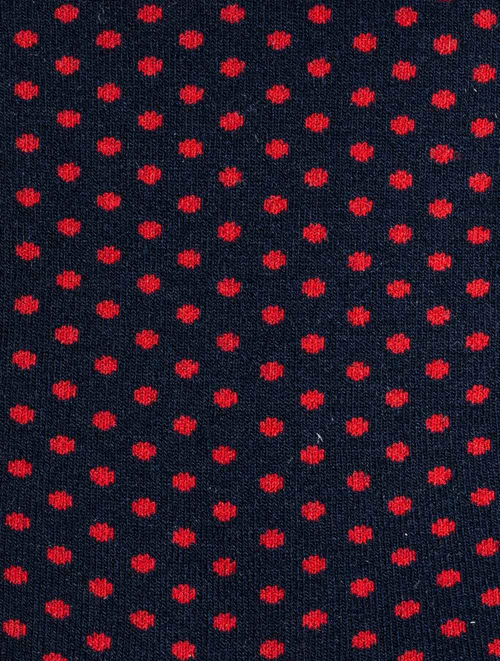 Louis Copeland Red Bamboo Dotted Print Socks 