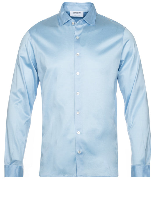 Stretch Polo Jersey Shirt Blue