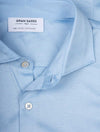 Stretch Polo Jersey Shirt Blue