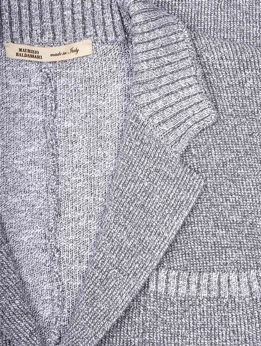 Knit Swacket With Rib Details Stone