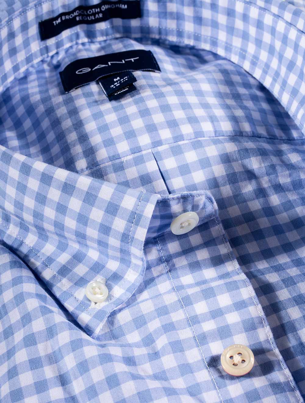 GANT Broadcloth Gingham Regular Fit Short Sleeve Shirt
