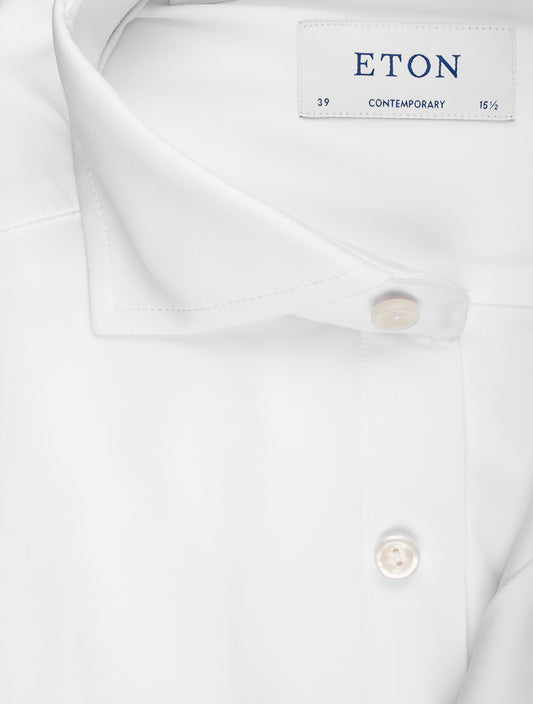 ETON Contemporary Twill Weave 4 Way Stretch Shirt White
