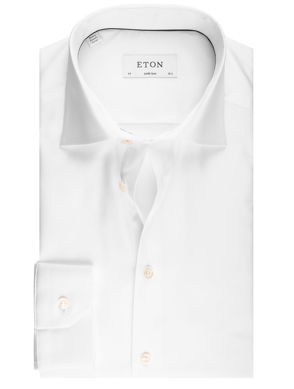 Eton Super Slim Fit Single Cuff Shirt White | High Quality Men's Formal Shirts Collection Now in Louis Copeland & Sons Stores Eton Super Slim Fit Single Cuff Shirt White | High Quality Men's Formal Shirts Collection Now in Louis Copeland & Sons Stores