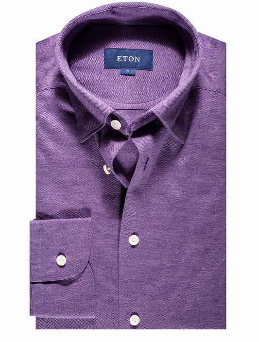 Eton Jersey Pique Slim Fit Shirt
