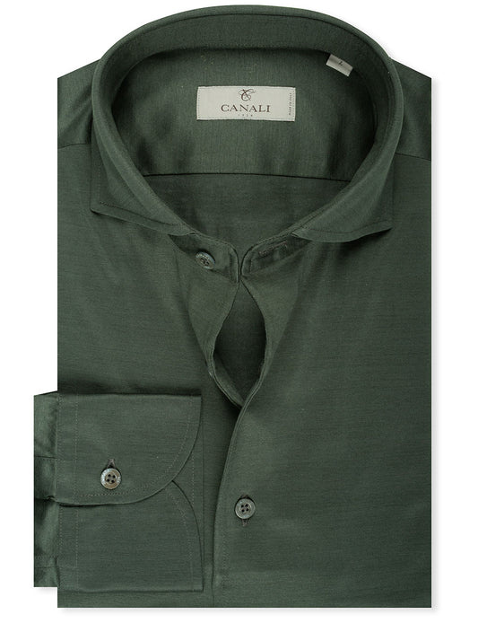 CANALI Jersey Shirt Olive