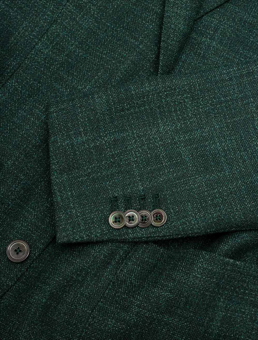 Wool Silk Cotton Sports Jacket Green