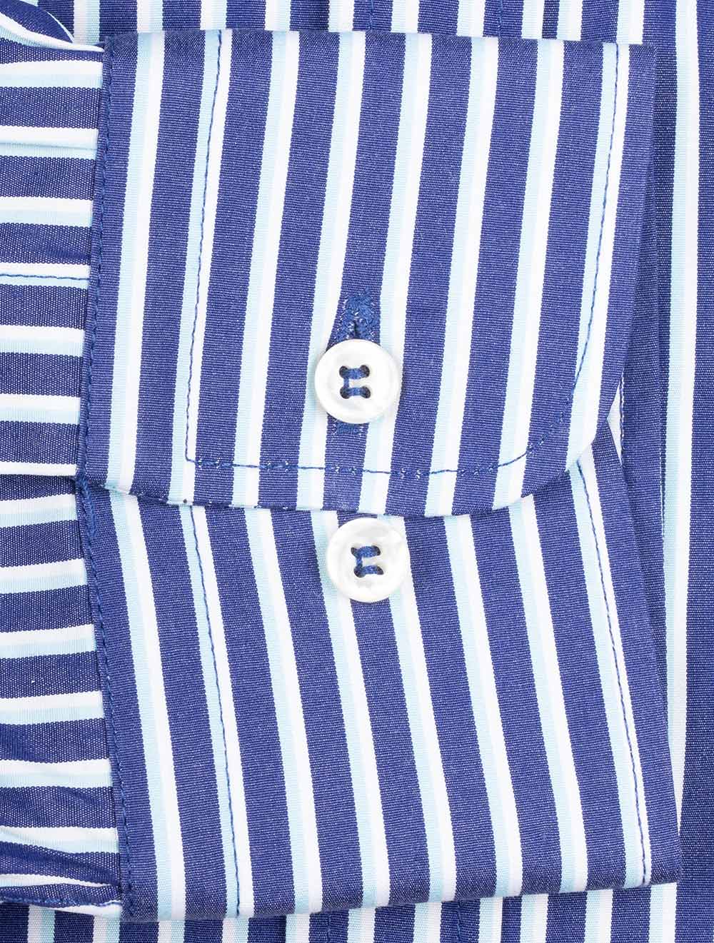 Twin Stripe Buttondown Shirt Navy