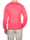 Classic Cotton V-neck Pink Melange