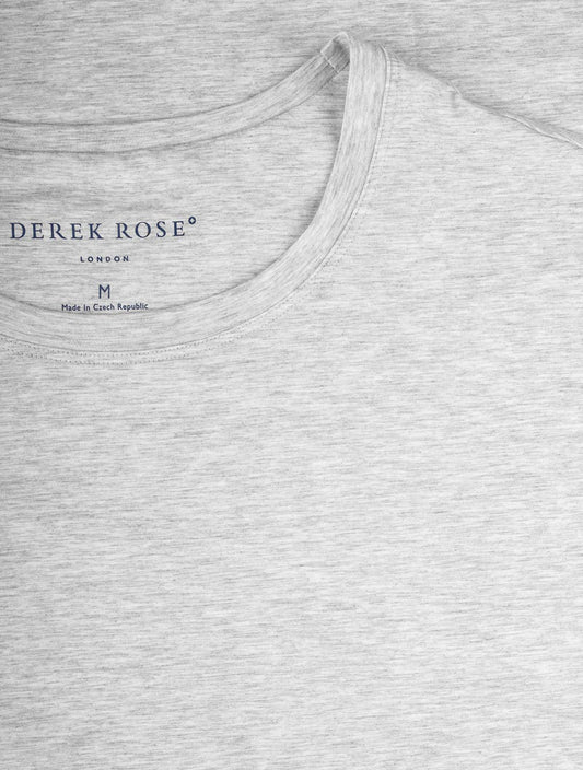 Derek Rose Basel Roundneck T-shirt Silver
