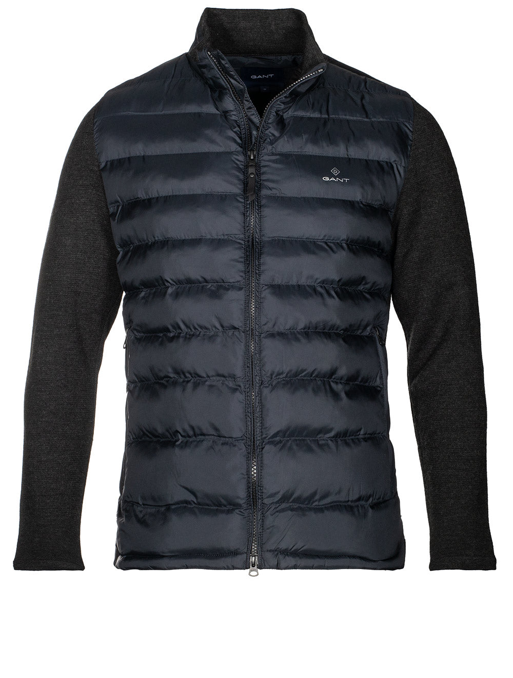 Mixed Media Light Padded Jacket Black Louis Copeland