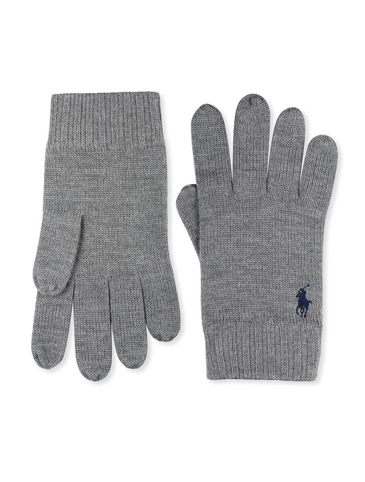 Ralph Lauren Grey Merino Wool Gloves
