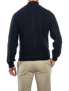 GANT Evening Blue Triangle Texture Full-Zip Sweater