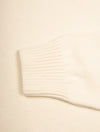 Casual Cotton Half-Zip Sweater Cream