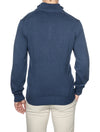 Casual Cotton Half-Zip Sweater Marine Melange