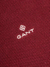 GANT Cabernet Red Cotton Piqué Crew Neck Sweater
