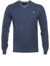 GANT Super Fine Lambswool V-Neck Sweater Dark Navy Melange