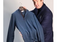 Wool And Cashmere Half Zip Green