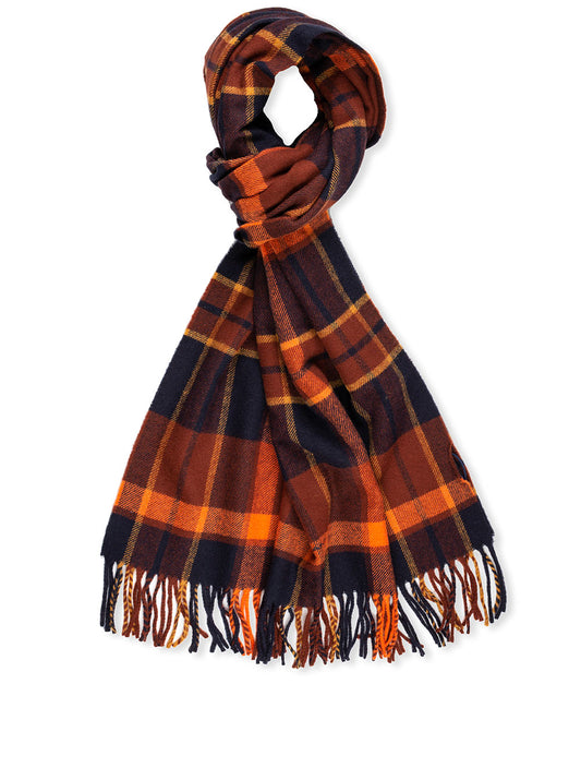 Wool Check Scarf Red Spice