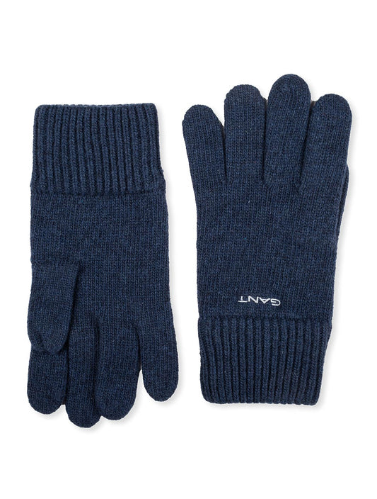 Knitted Wool Gloves Marine