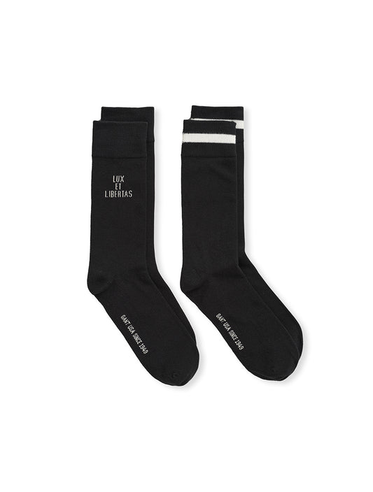 Socks 2 Pack-Black