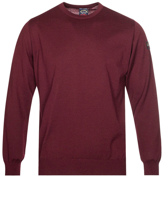 Knitted Roundneck Knitwear Wine