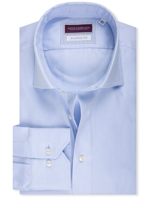 Classic Fit Pinpoint Shirt-Blue