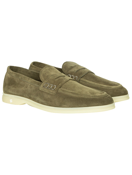Penny Suede Loafer Green