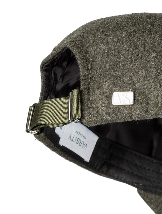 Varsity Cashmere And Wool Cap Green