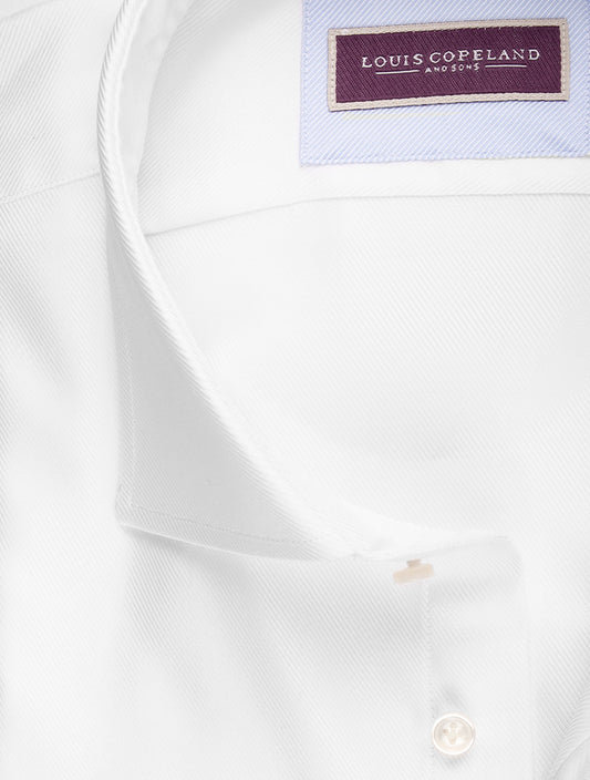 Twill Classic Fit Double Cuff Shirt White