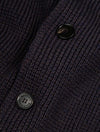 Maurizio Baldassari Cob Stitch Brenta Swacket Dark Brown Blue 3 Button Patch Pocket Cardigan 5