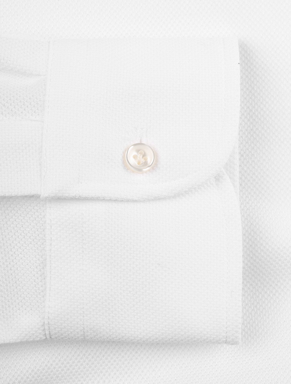 Long Sleeve Polo Shirt White