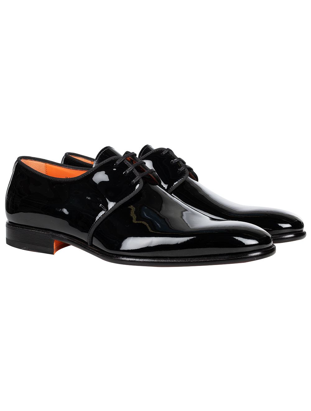 SANTONI Patent Leather Shoe Black Louis Copeland