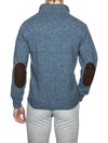 Pullover Patch Half Zip Inky Blue