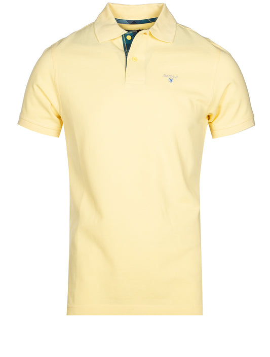Tartan Pique Polo Shirt Corn Yellow