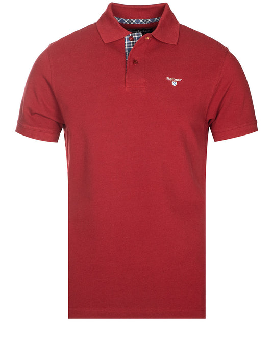 Tartan Cotton Polo Shirt Red