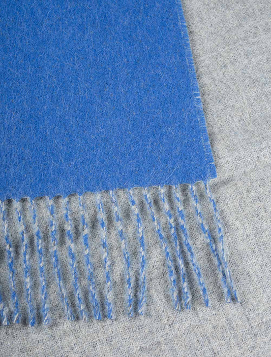 Simple Things Double Face Alpaca Scarf Blue