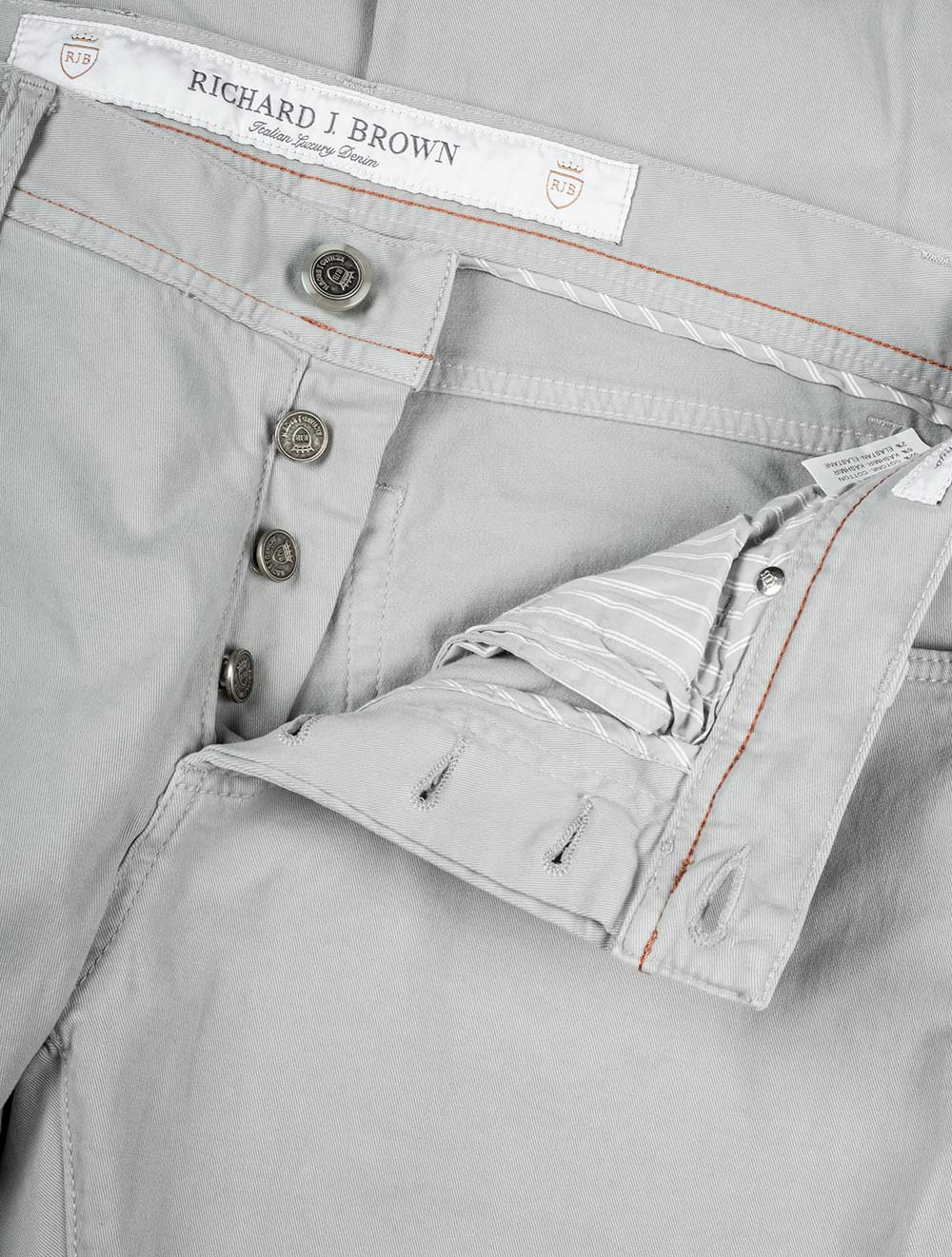 Luxury Cotton Cashmere Jeans Light Grey 418