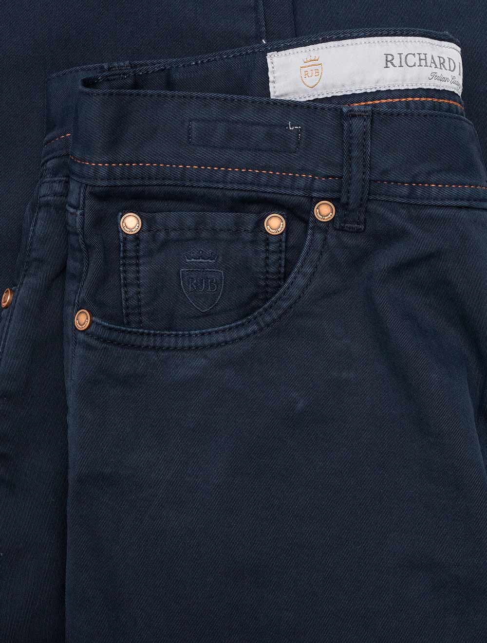 Luxury Cotton Cashmere Jeans Navy