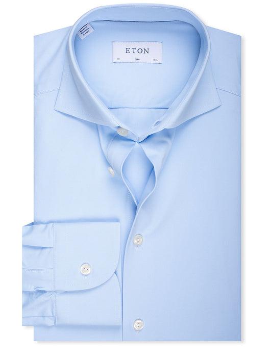 ETON Slim Fit Four Way Stretch Shirt Blue