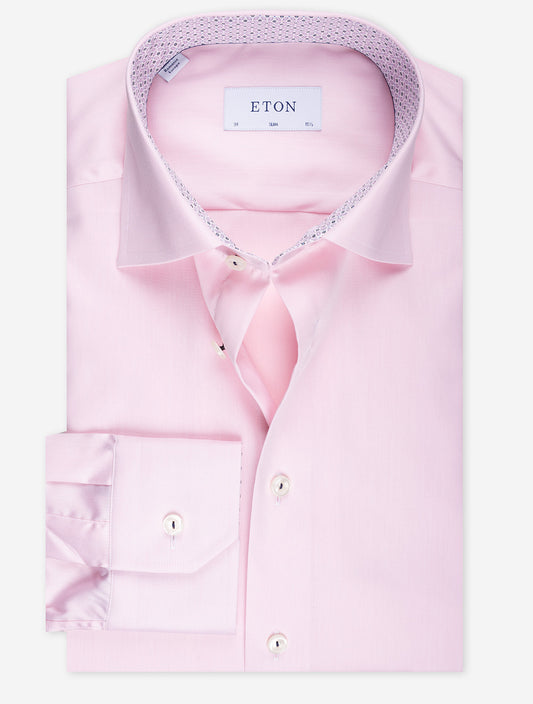 ETON Slim Plain With Inlay Shirt Red
