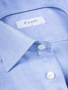 Slim Plaid Check Casual Shirt Blue