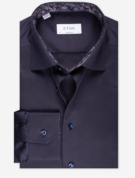 ETON Contemporary With Inlay Shirt Navy