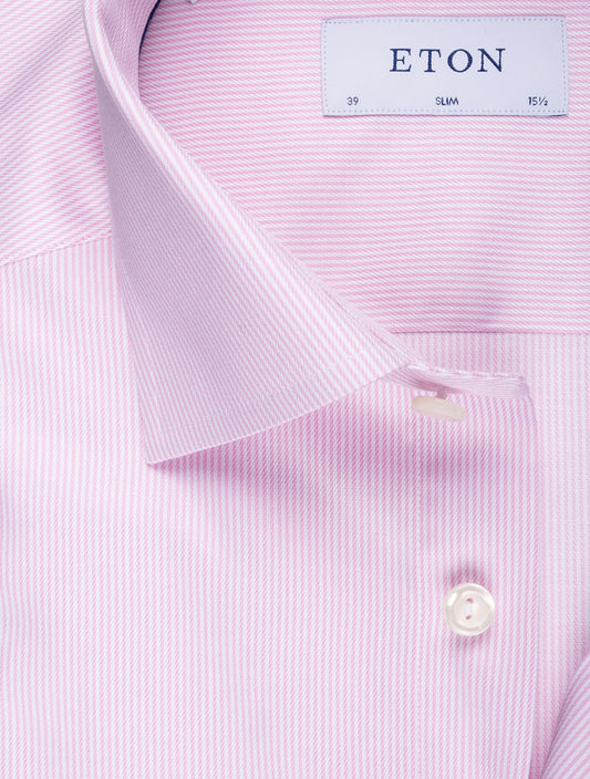 ETON Slim Stripe Shirt Pink