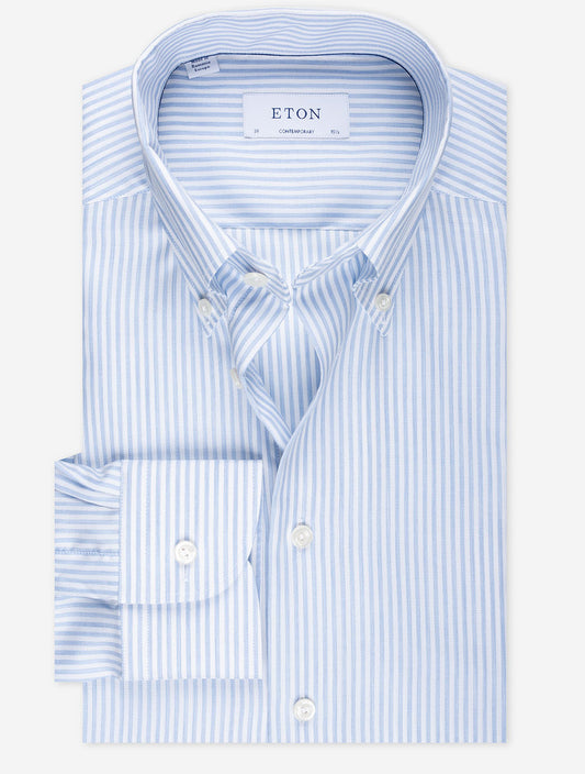 ETON Contemporary Bengal Stripe Shirt Blue