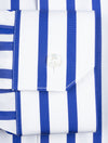 Contemporary Wide Stripe Poplin Navy/white