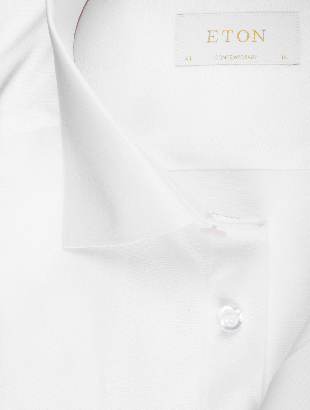 eton men's contemporary fit white twill dress shirt reviews Eton White Twill Shirt w/ Blue Details