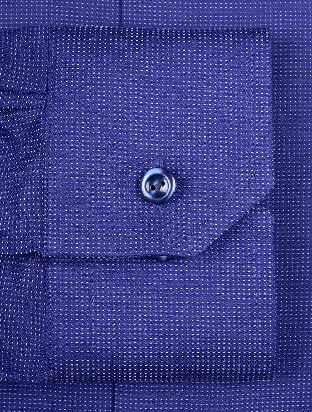 Eton Contemporary Pin Dot Twill Shirt Navy AI3