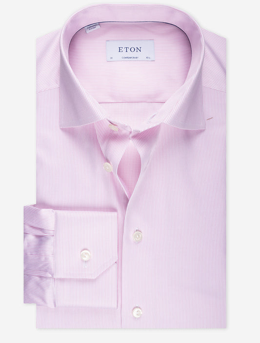 ETON Contemporary Fine Striped Shirt Lilac